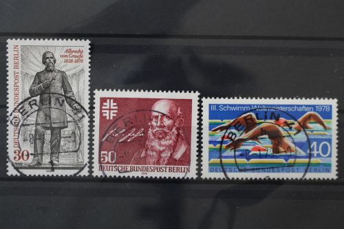 Berlin, MiNr. 569, 570 + 571 zentrisch Berlin 41, gestempelt