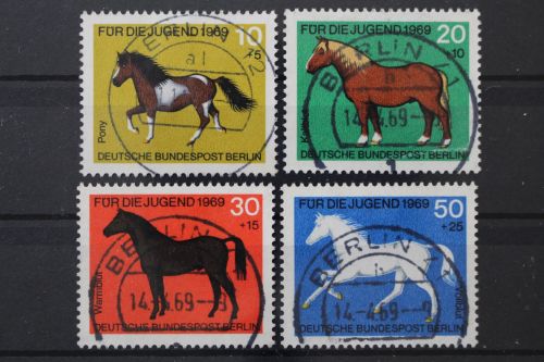 Berlin, MiNr. 326-329 zentrisch Berlin 12 bzw. 41, gestempelt