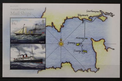 Jersey, Schiffe, MiNr. Block 198, postfrisch