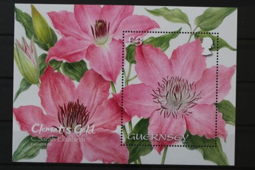 Guernsey, Blumen, MiNr. Block 104, postfrisch