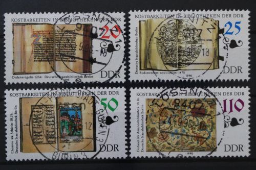 DDR, MiNr. 3340-3343, zentrisch gestempelt