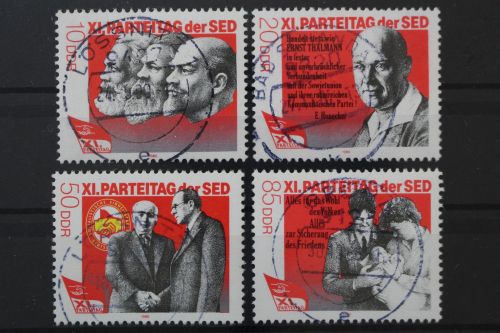 DDR, MiNr. 3009-3012, zentrisch gestempelt