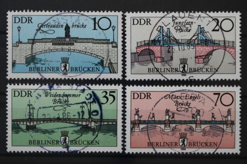 DDR, MiNr. 2972-2975 I, zentrisch gestempelt