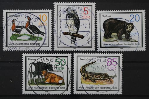 DDR, MiNr. 2952-2956, zentrisch gestempelt