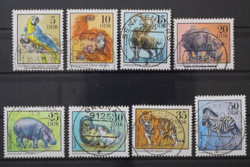 DDR, MiNr. 2030-2037, zentrisch gestempelt