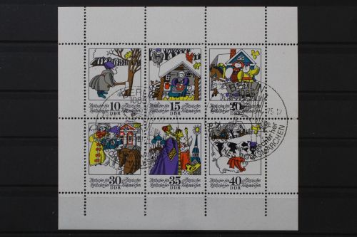 DDR, MiNr. 1995-2000 Kleinbogen, U-Rand ndgz, gestempelt