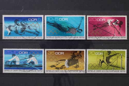 DDR, MiNr. 1753-1758, zentrisch gestempelt