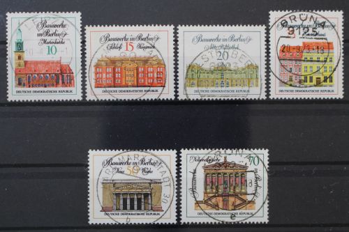 DDR, MiNr. 1661-1666, zentrisch gestempelt