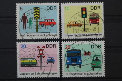 DDR, MiNr. 1444-1447, zentrisch gestempelt