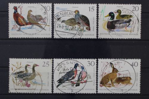 DDR, MiNr. 1357-1362, zentrisch gestempelt