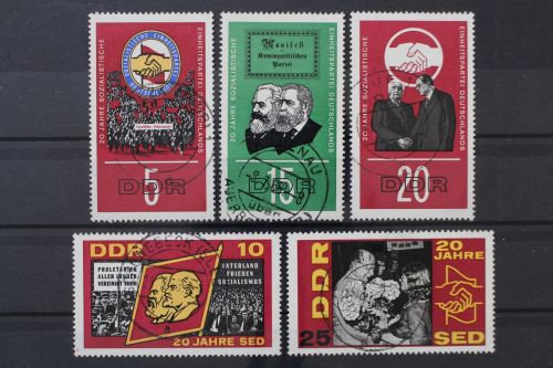 DDR, MiNr. 1173-1177, zentrisch gestempelt