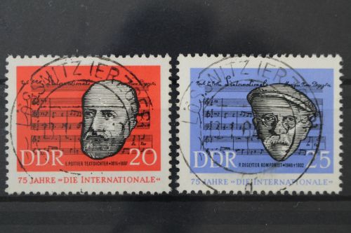 DDR, MiNr. 966-967, zentrisch gestempelt