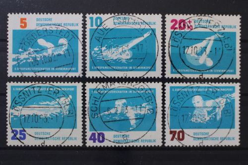 DDR, MiNr. 907-912, zentrisch gestempelt