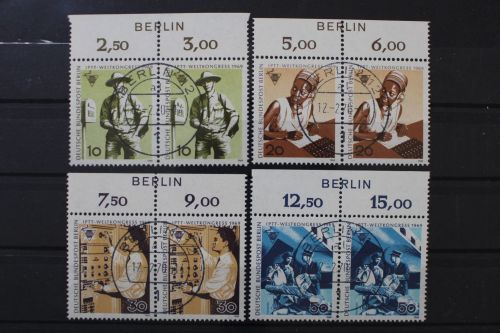Berlin, MiNr. 342-345 WP, OR mit Zudruck "Berlin", gestempelt