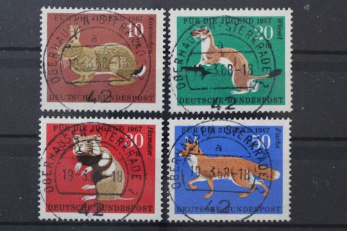 Deutschland (BRD), MiNr. 529-532 zentrisch Oberhausen, gestempelt