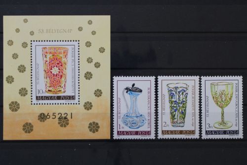 Ungarn, MiNr. 3445-3447 A + Block 144 A, postfrisch