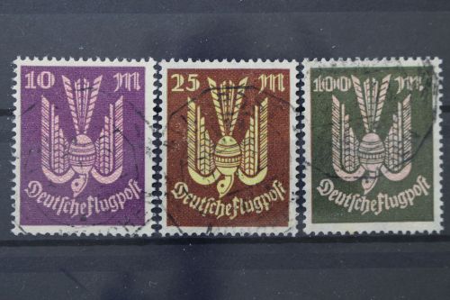 Deutsches Reich, MiNr. 235-237, gestempelt, geprüft Infla