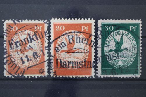 Deutsches Reich, MiNr. I-III, gestempelt