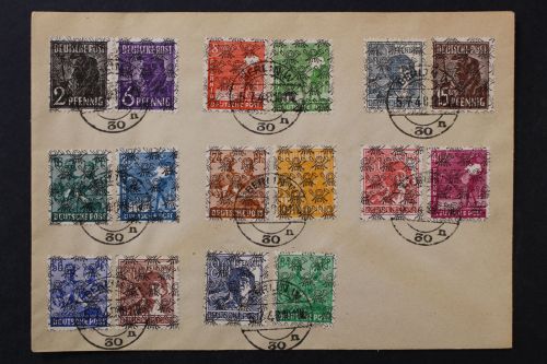 Bizone, MiNr. 36-51 II, Berlin Vorläufer, Brief