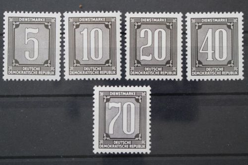 DDR Dienst, MiNr. 1-5, postfrisch
