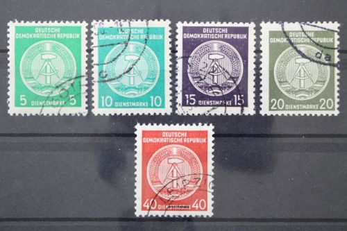 DDR Dienst, MiNr. 29-33 y, gestempelt