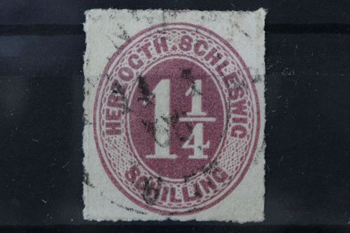 Schleswig, MiNr. 14, gestempelt