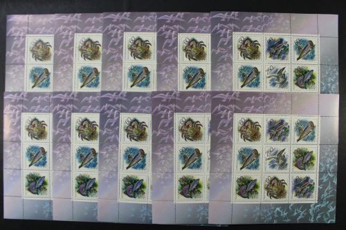 Russland, MiNr. 323-327, 10 Kleinbögen, postfrisch