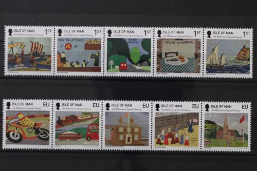 Isle of Man, MiNr. 2020-2029 Fünferstreifen, postfrisch