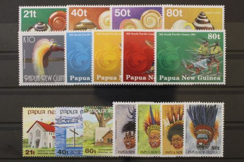 Papua Neuguinea, MiNr. 631-646, Jahrgang 1991, postfrisch