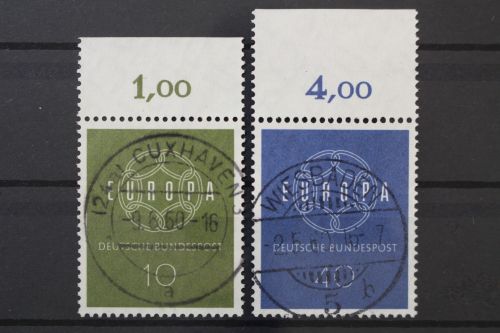 Deutschland (BRD), MiNr. 320-321 Oberrand, zentrisch gestempelt