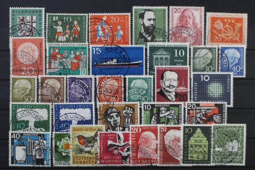Deutschland (BRD), MiNr. 249-280 Jahrgang 1957, gestempelt