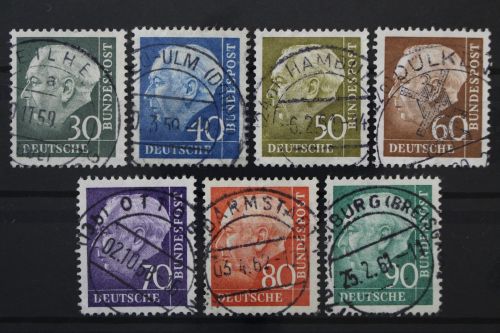 Deutschland (BRD), MiNr. 259-265 x zentrisch gestempelt