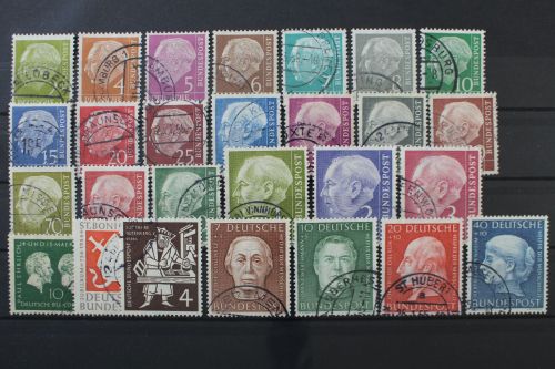 Deutschland (BRD), MiNr. 177-203, Jahrgang 1954, gestempelt