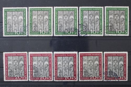 Deutschland (BRD), MiNr. 139-140, 5 Sätze, gestempelt