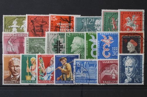 Saarland, MiNr. 429-448, Jahrgang 1958-1959, gestempelt