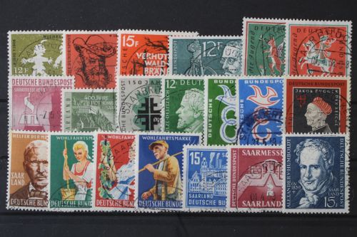 Saarland, MiNr. 429-448, Jahrgang 1958-1959, gestempelt