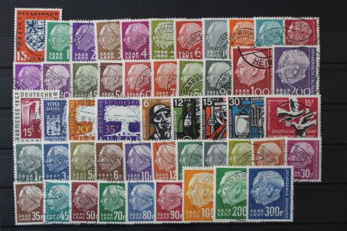 Saarland, MiNr. 379-428 Jahrgang 1957, gestempelt