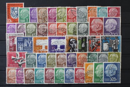 Saarland, MiNr. 379-428 Jahrgang 1957, gestempelt