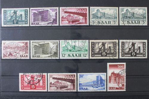 Saarland, MiNr. 319-337, gestempelt