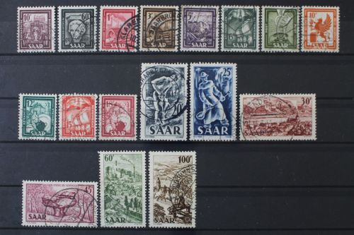 Saarland, MiNr. 272-288, gestempelt