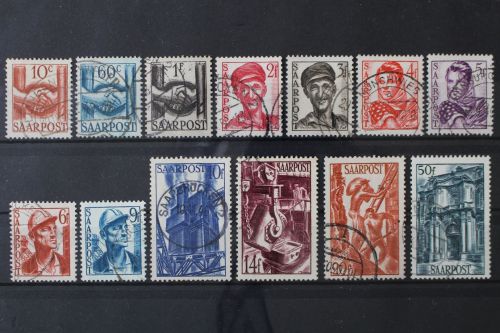 Saarland, MiNr. 239-251, gestempelt