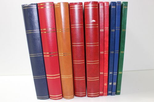 Einsteckalben-Posten, 10 gebrauchte Einsteckalben mit weißen Seiten