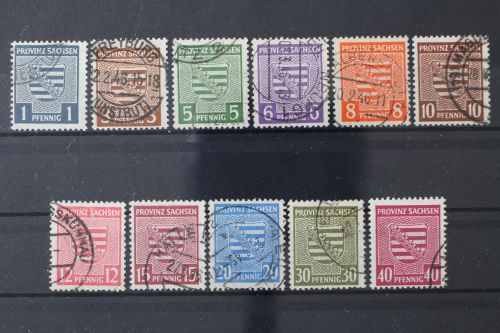 Sowj. Zone, MiNr. 73-84 Y, gestempelt, BPP Signatur
