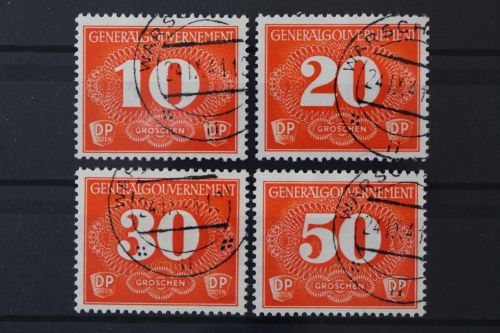 Generalg. Zustellungsmarken, MiNr. 1-4, gestempelt