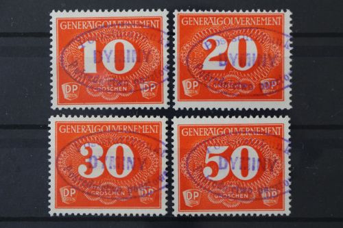 Generalg. Zustellungsmarken, MiNr. 1-4, gestempelt