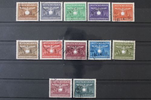 Generalgouvernement Dienstmarken, MiNr. 25-36, gestempelt