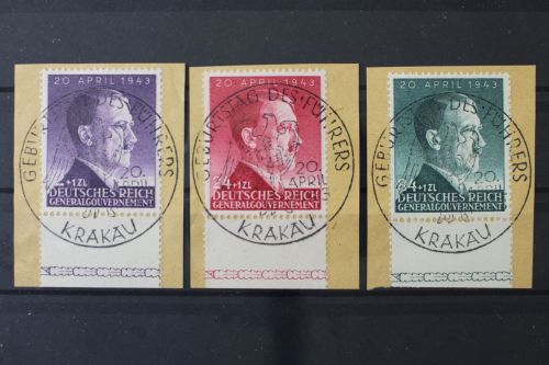 Generalgouvernement, MiNr. 101-103, Briefstücke