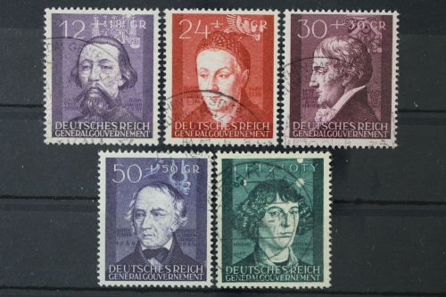 Generalgouvernement, MiNr. 96-100, gestempelt