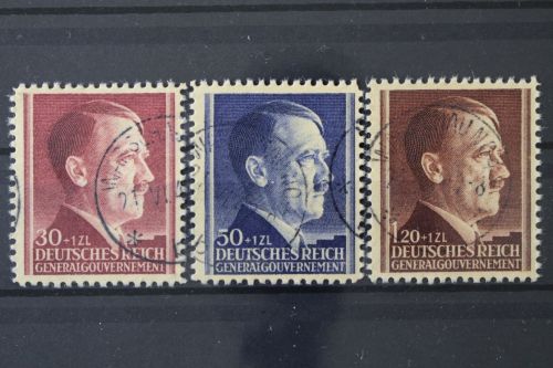 Generalgouvernement, MiNr. 89-91, gestempelt