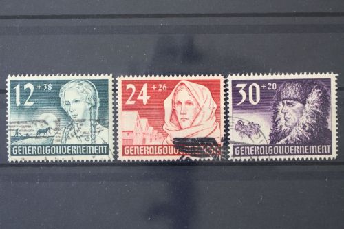 Generalgouvernement, MiNr. 56-58, gestempelt